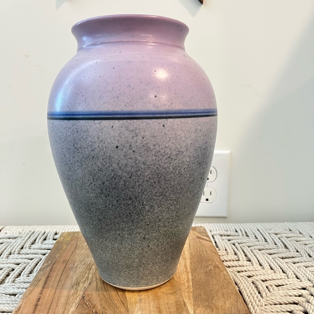 Hand made & signed Elegant signed  Two-Tone Vase
